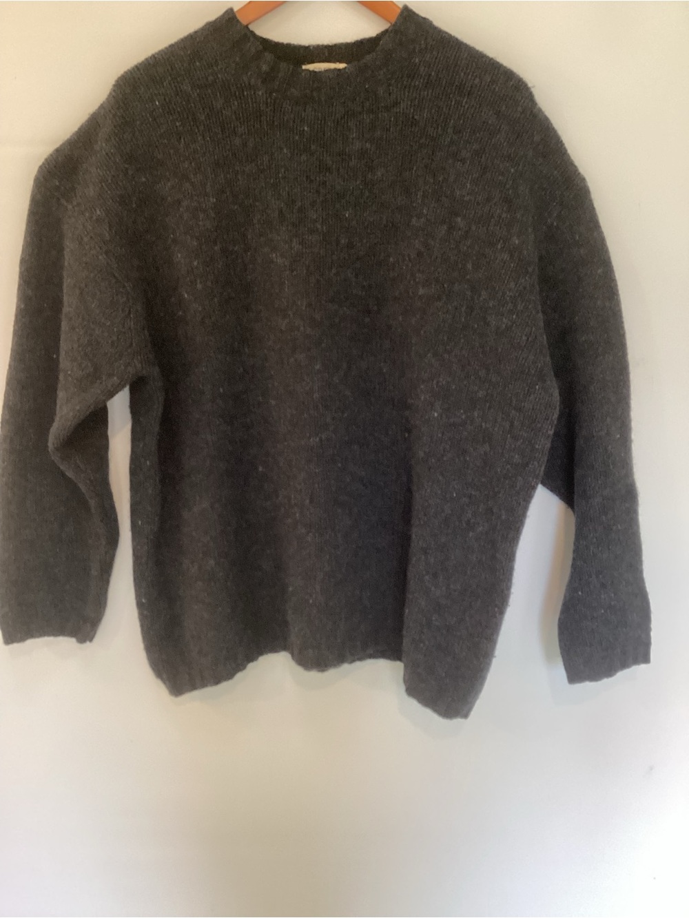 J. Crew Men’s Charcoal Gray Wool Crewneck Sweater